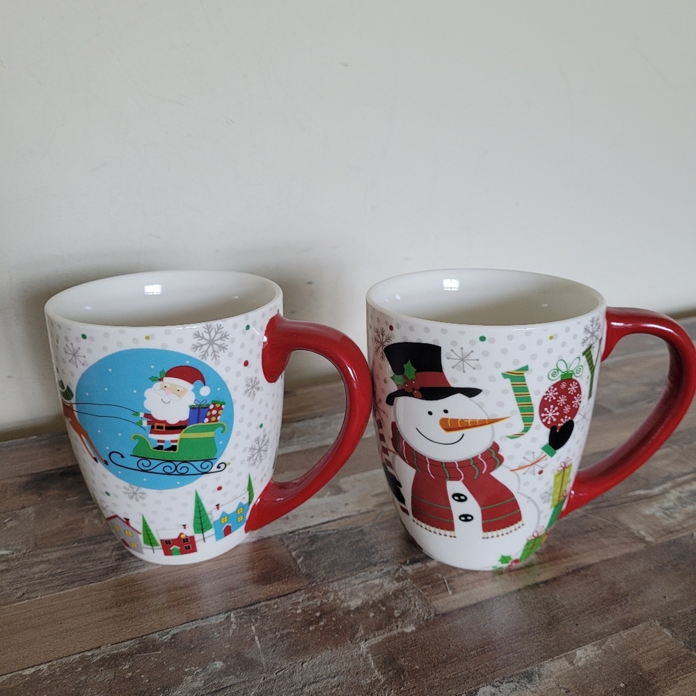 Christmas Topadorn ceramic mugs. Lot of 2
